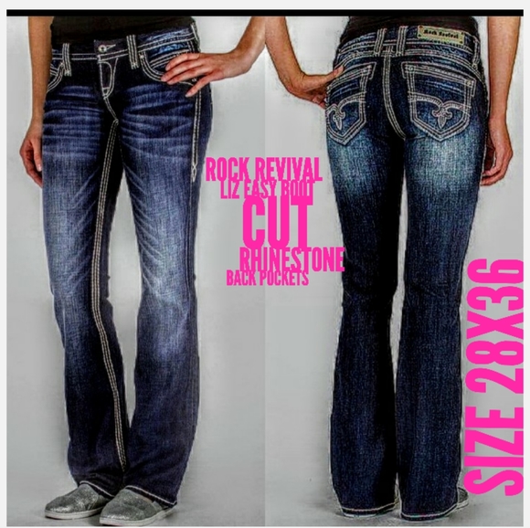 Rock Revival Denim - Rock Revival Jeans Size 28 Liz Easy Boot Euc